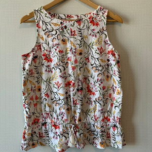 J. Jill Floral Embroidered Sleeveless Blouse Size Small Petite
